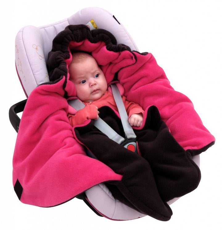 ByBoom Baby Winter-Einschlagdecke Das Original mit dem Bären, Universal Kuscheldecke für Babyschale,