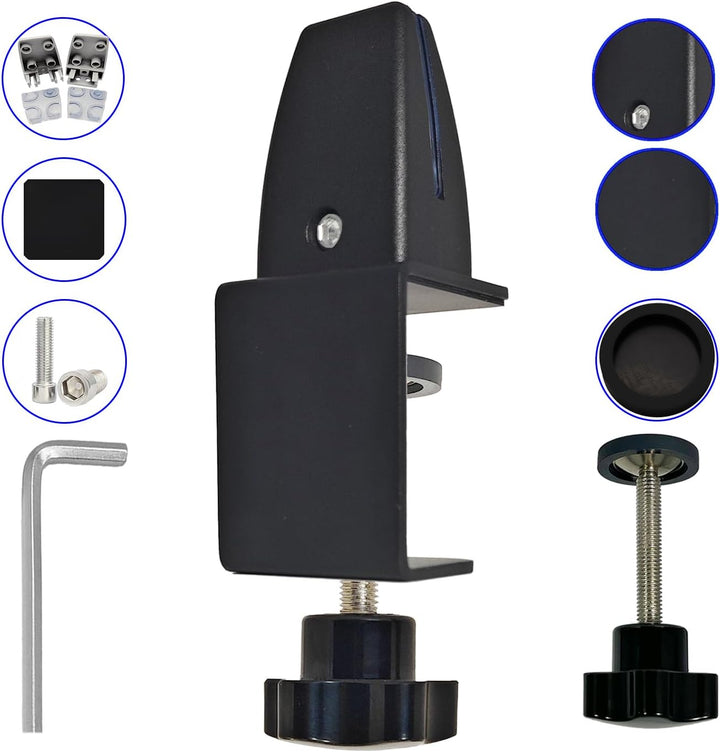 Jhanw Niesenschutz-Stützklemme für 0.3 cm bis 2.5 cm dicke Paneel, verstellbare Schreibtisch-Trennkl