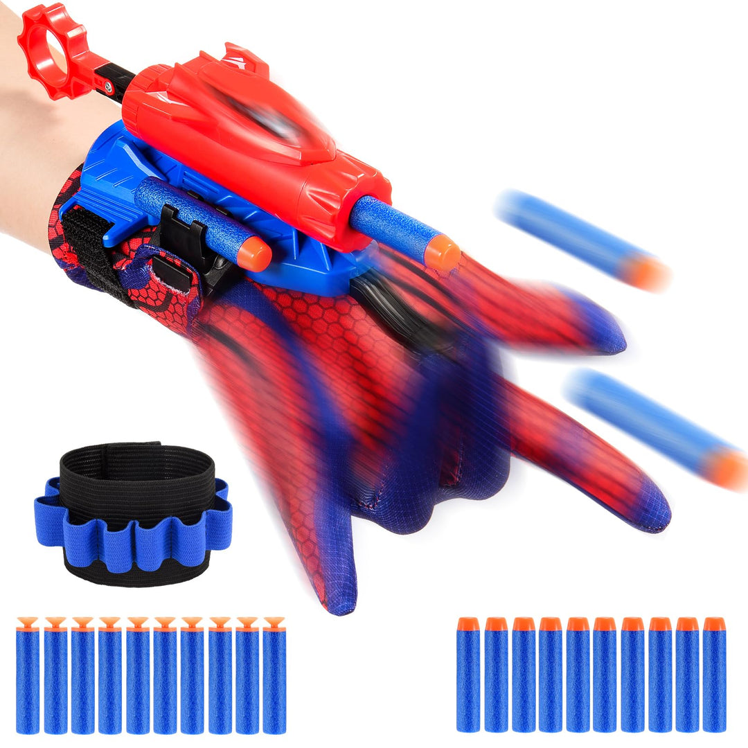 Braxel Spielzeug ab 3-8 Jahr Junge, Netzwerfer Handschuhe Kinder Geschenk ab 3-6 Jahre Outdoor Spiel