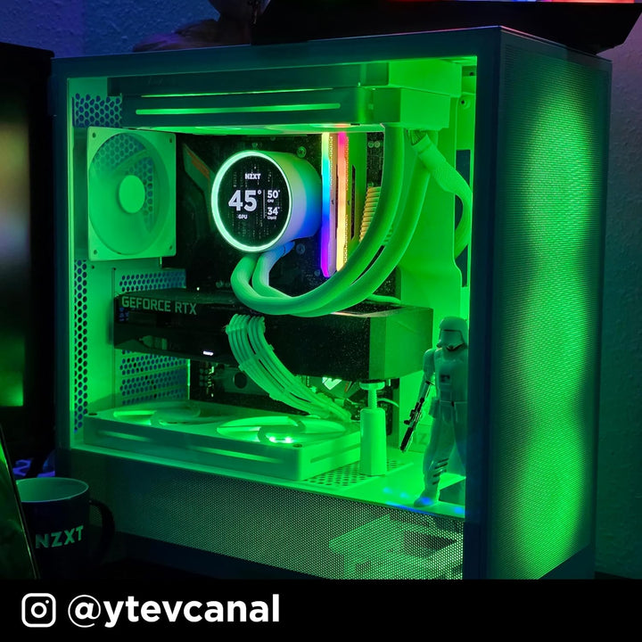 NZXT H5 Flow – Kompaktes ATX-Midi-Tower-PC-Gaming-Gehäuse – Hoher Luftstrom – 2 x 120 mm Lüfter inkl
