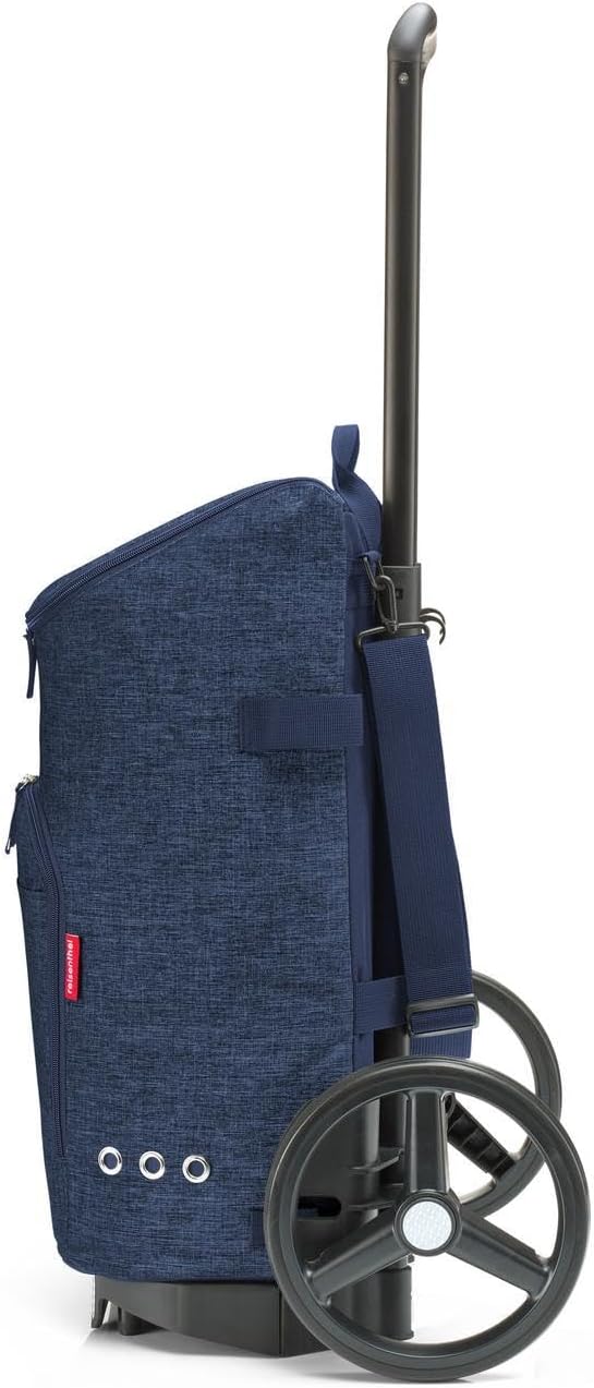 reisenthel citycruiser Set (Rack + Bag) Tasche Twist Navy + Rack Black - Praktische Einkaufstasche m