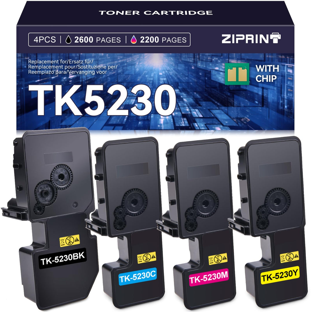 ZIPRINT TK5230 Kompatible für Kyocera TK-5230K TK5230 TK-5230Y TK-5230 TK-5230M TK-5230C Toner für K