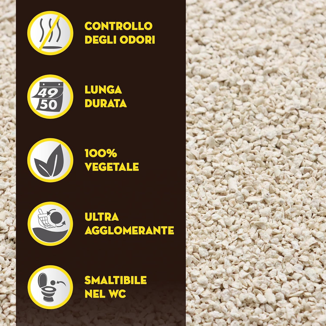 Croci Tofu Clean Litter 20 l – klumpende Katzenstreu, biologisch abbaubar, spült in der Toilette, 10