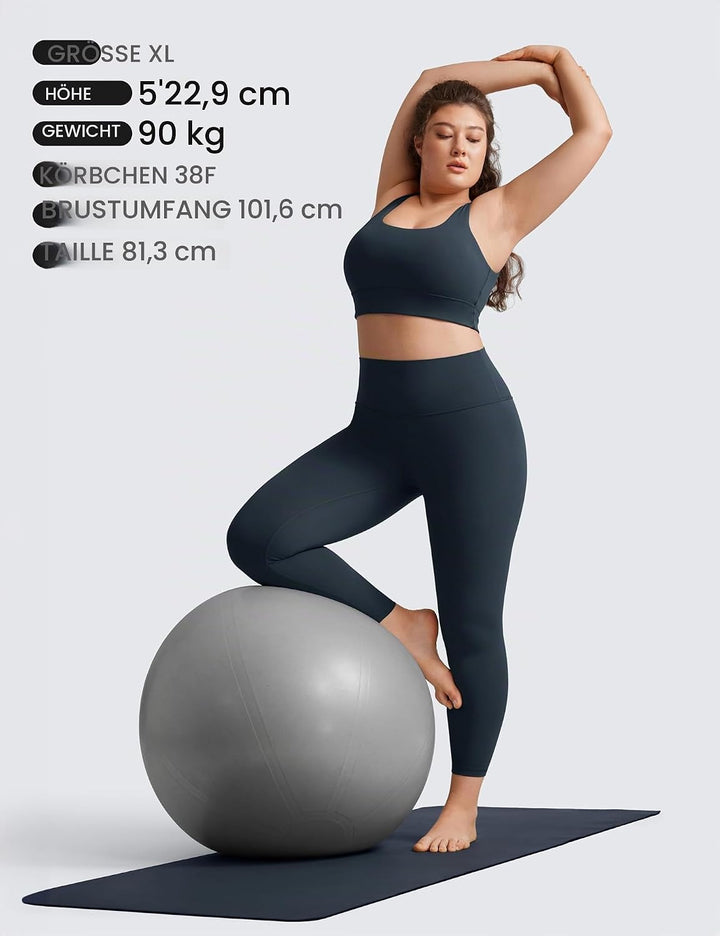 CRZ YOGA Damen Butterluxe Sport BH U Back Ohne Buegel Grosse Brüste Fitness Yoga BH Top, S Echte Mar