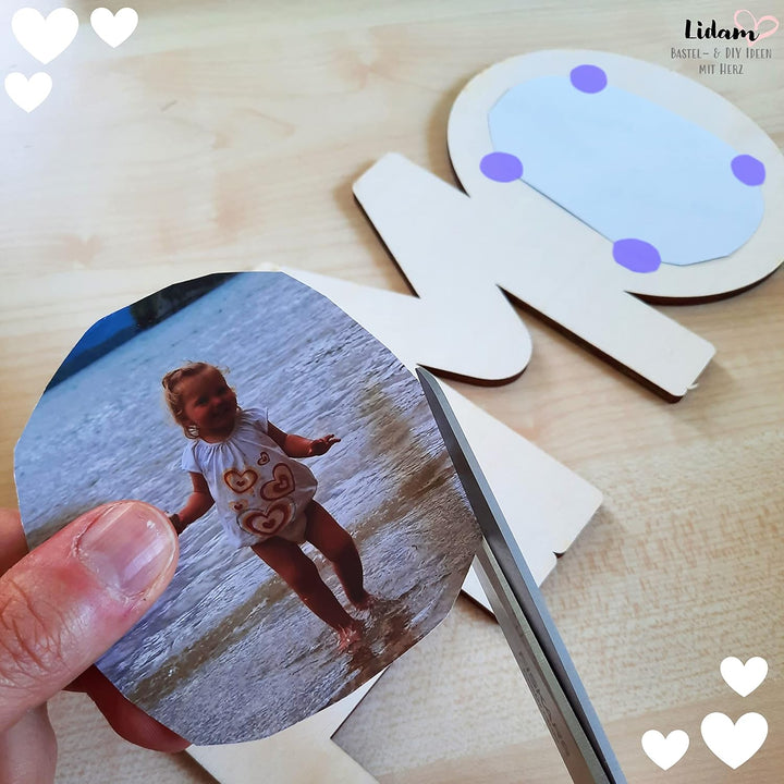 LIDAM Oma Geschenk Enkel | Einfach & Schön | Holznamen bemalen | Geschenk für Oma, OMA