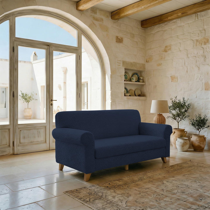 Sogni e capricci CD-FASH-BLU SCURO-2P “Fashionable” Sofa Abdeckung, Dunkel blau, 2 Plätze Dunkel Bla