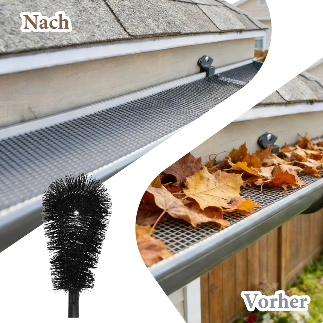Gutter Reinigungsbürste Kit, Ausziehbare Dachbürste, Gebogenes Designwerkzeug, Geeignet für die Rein