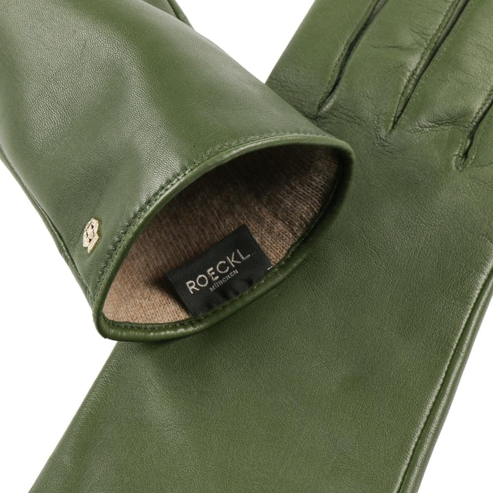 Roeckl Damen Handschuhe Classic, Einfarbig 6.5 Dunkelgrün, 6.5 Dunkelgrün