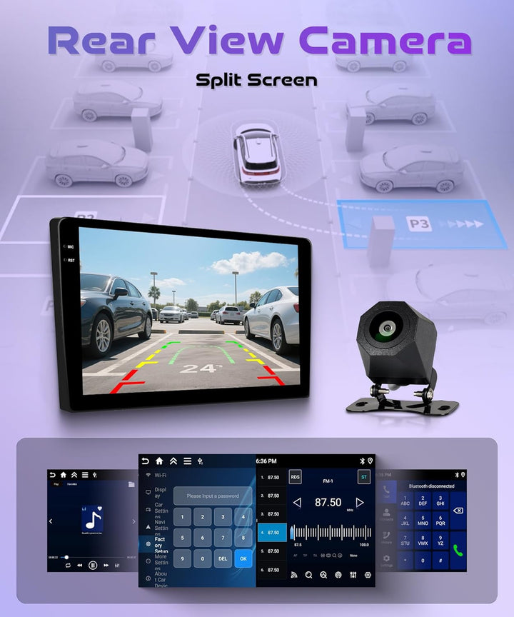Rimoody 4G+64G Android Autoradio für FIAT 500 2007-2015 Wireless Carplay Android Auto 9 Zoll Incell