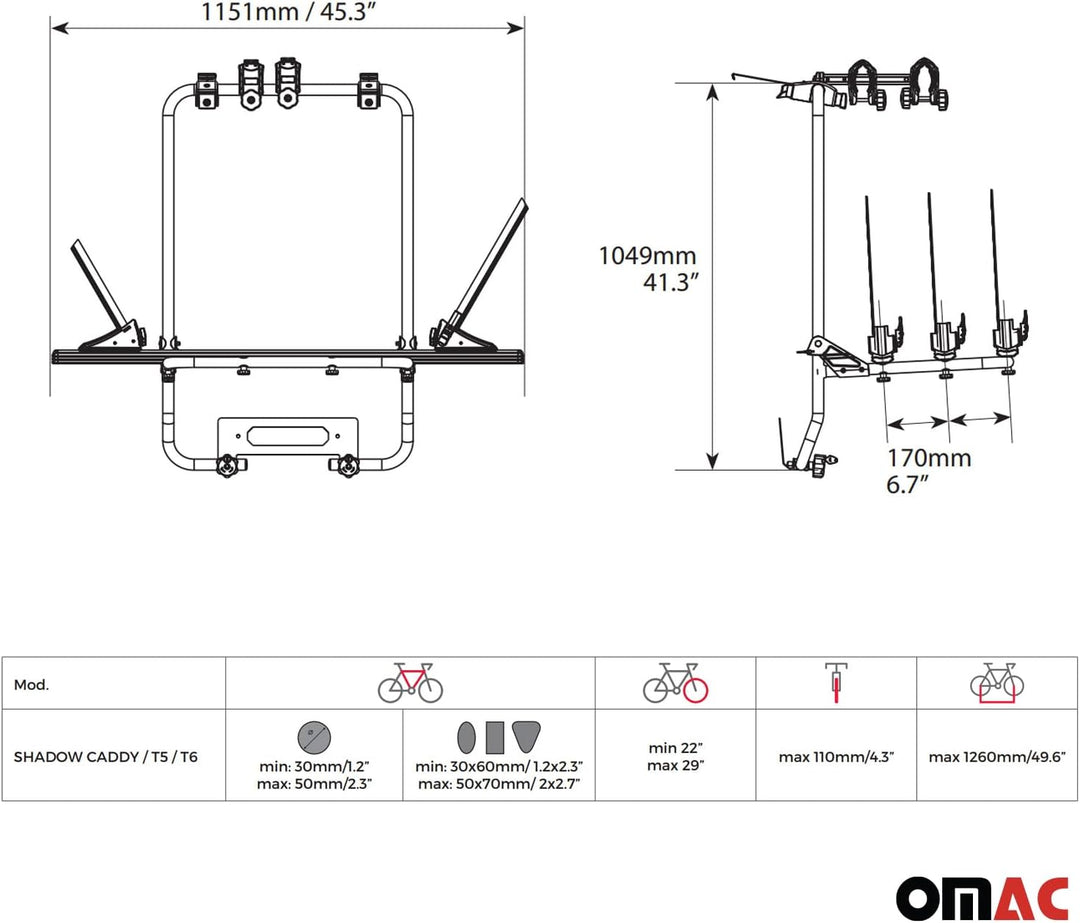 Menabo Fahrradträger kompatibel mit VW Transporter T5 2003-2015 Alu Schwarz, Transporter T5 2003-201