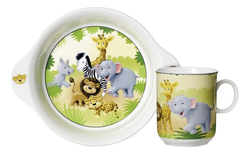 Ritzenhoff & Breker Kindergeschirr Afrikatiere Variante: Kinderset Afrikatiere 2 tlg. Im Geschenkkar
