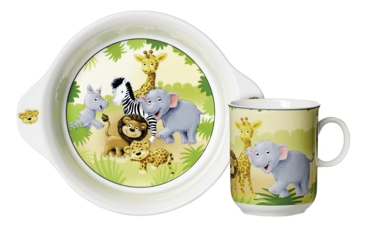 Ritzenhoff & Breker Kindergeschirr Afrikatiere Variante: Kinderset Afrikatiere 2 tlg. Im Geschenkkar