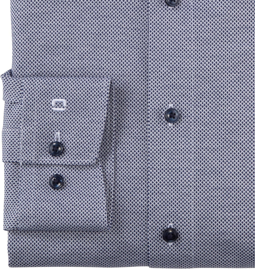 OLYMP Herren Businesshemd Langarm Luxor 24/Seven,modern fit,Button-Down-Kragen 37 Marine 18, 37 Mari