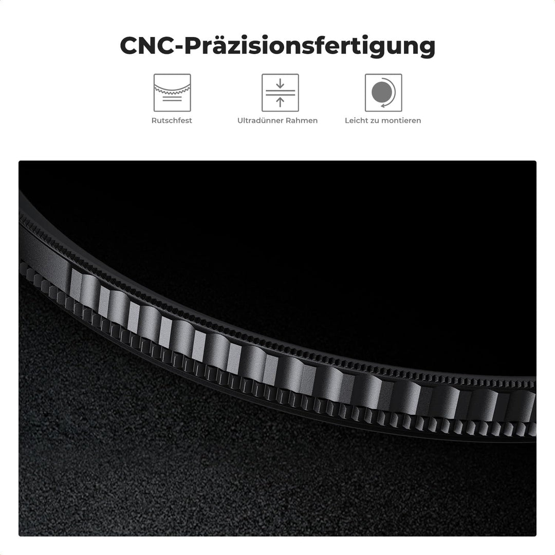 K&F Concept Nano-K Serie 2-IN-1 Filter Black-Mist 1/4 Filter&Polfilter 52mm,Promist Filter&CPL Filte