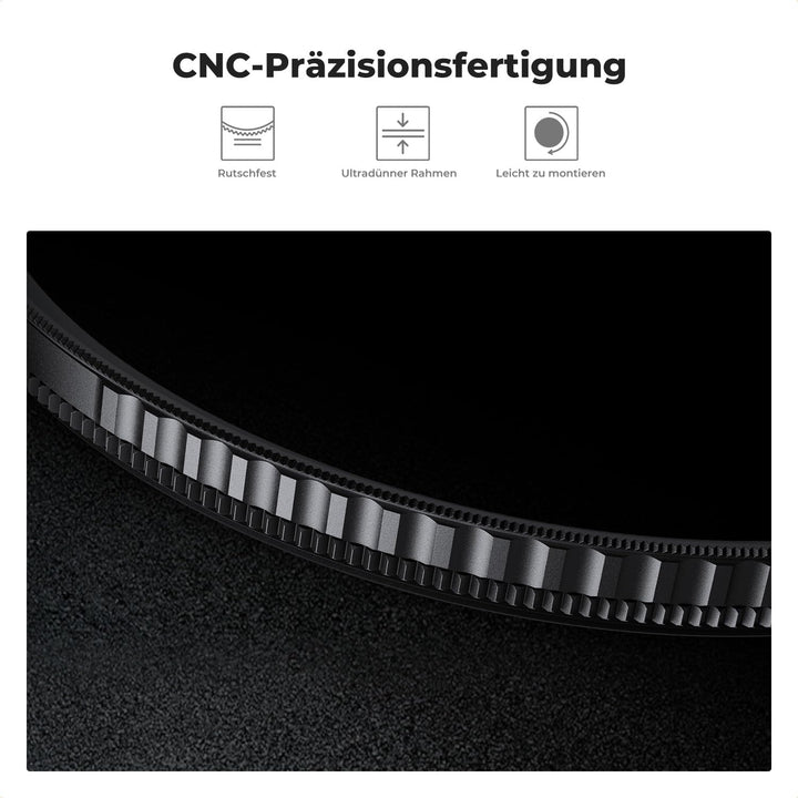 K&F Concept Nano-K Serie 2-IN-1 Filter Black-Mist 1/4 Filter&Polfilter 52mm,Promist Filter&CPL Filte