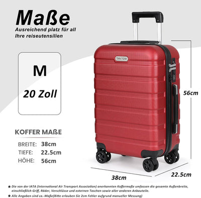 TAN.TOMI Koffer, Hartschalenkoffer, Koffer & Trolleys, Rollkoffer Reisekoffer Handgepäck, Suitcase K