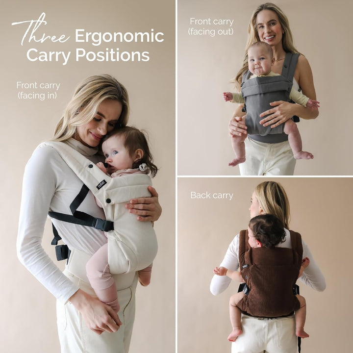 Boba Auri Babytrage Neugeboren bis Kleinkind - 100% Baumwolle-Premium, 3 ergonomische Tragepositione