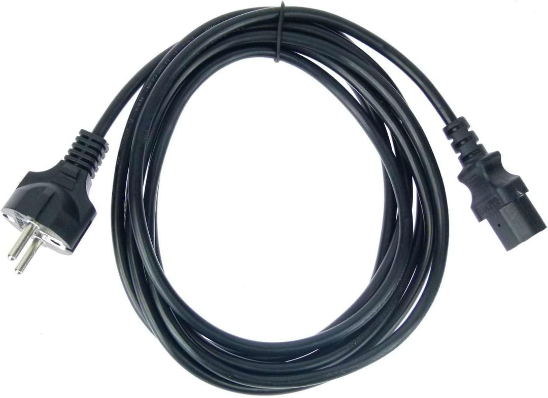 2 Stück Adam Hall 3 m Kaltgerätekabel Netzkabel schwarz 3 x 0,75 mm² CEE 7/7 - C13, K3PKD 0300 3 m K
