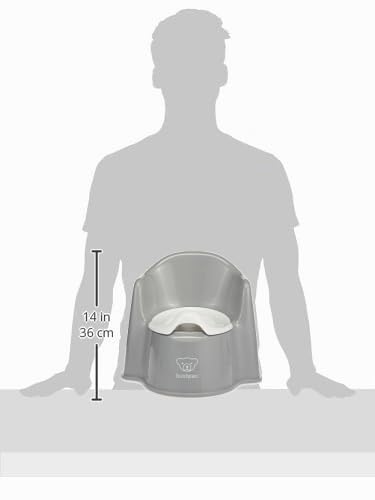BabyBjörn Topfstuhl, Grau/Weiss, Grau/Weiss