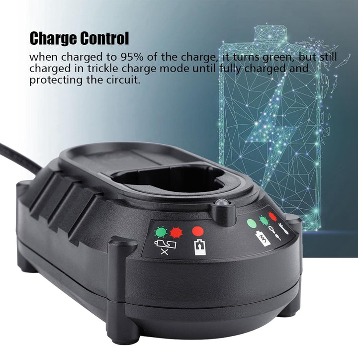 Ersatzladegerät für Makita, 10,8 V 12 V Lithium Akku Ladegerät für mit LED Anzeige DC10WA DF030D (Eu