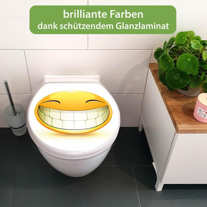 banjado Toilettendeckel mit Absenkautomatik 44,5x37cm - Soft Close Toilettensitz - WC Sitz mit Absen