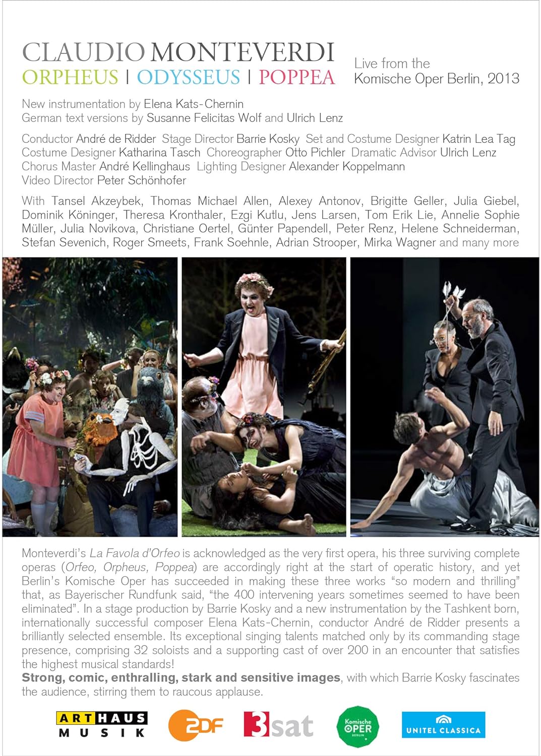 Monteverdi: Orpheus / Odysseus / Poppea, DVD