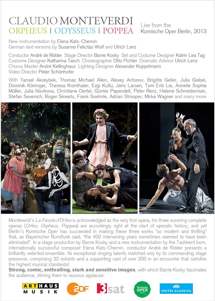 Monteverdi: Orpheus / Odysseus / Poppea, DVD