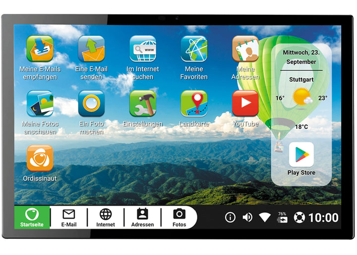 Ordissimo - Tablet Celia für Senioren - Einfache Bedienung - Grosses 10 Zoll Display mit Touchscreen