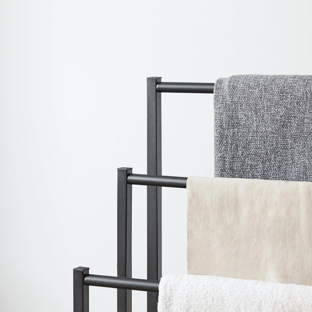 HOOBRO Handtuchständer, Handtuchhalter Freistehend für Badezimmer, Handtuchleiter stehend mit 3 stan