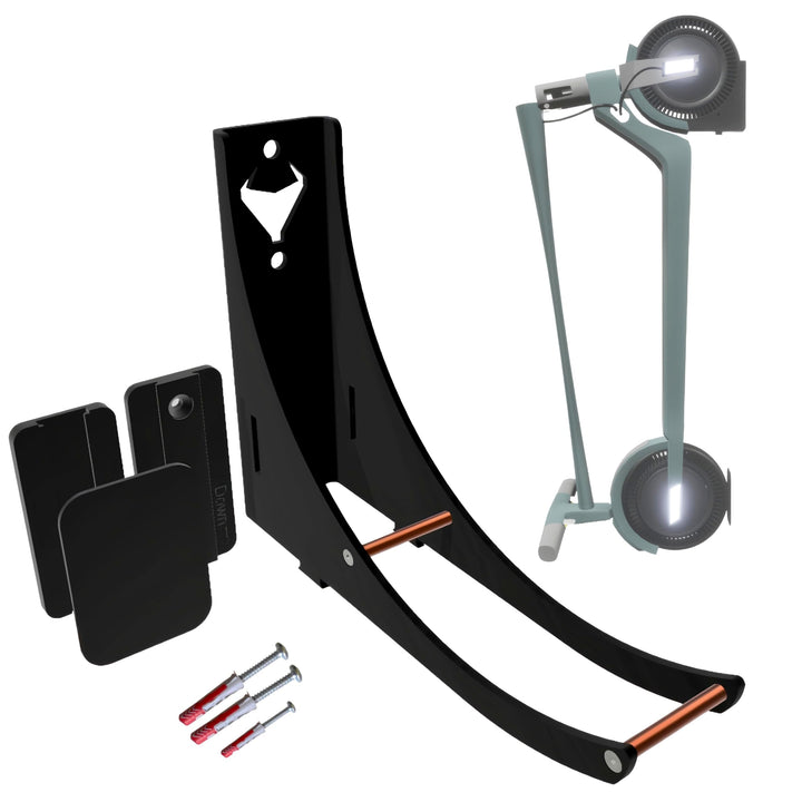 Wandhalterung für E-Scooter 8.5 Zoll, Matte Black, Kompatibel mit Xiaomi, Cecotec, Ninebot –