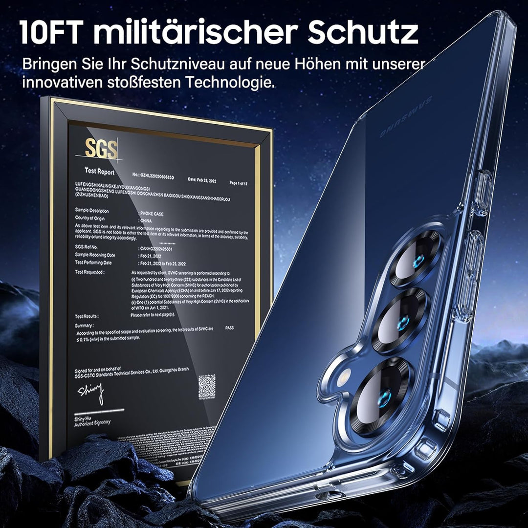 UniqueMe für Samsung Galaxy S25 Hülle - Handyhülle für Samsung S25 Case, 5 in 1 Set Rundumschutz Sch