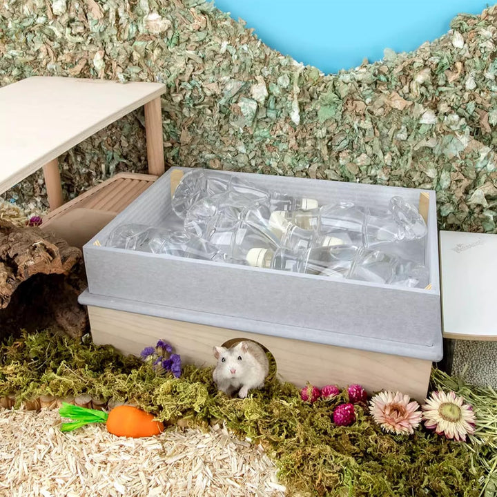 Niteangle Hamster-Kühlbox &amp; Mehrkammer-Serie Labyrinth-Eisbett für syrische Zwerghamster, Rennmäuse,