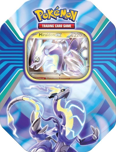 Pokémon-Sammelkartenspiel: Tin-Box Paldea-Legenden – Miraidon (1 holografische Karte & 4 Boosterpack