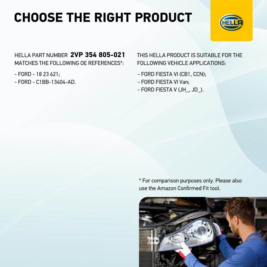 HELLA 2VP 354 805-021 Heckleuchte - Glühlampe - rechts - für u.a. Ford Fiesta VI (Cb1, Ccn), Rechts