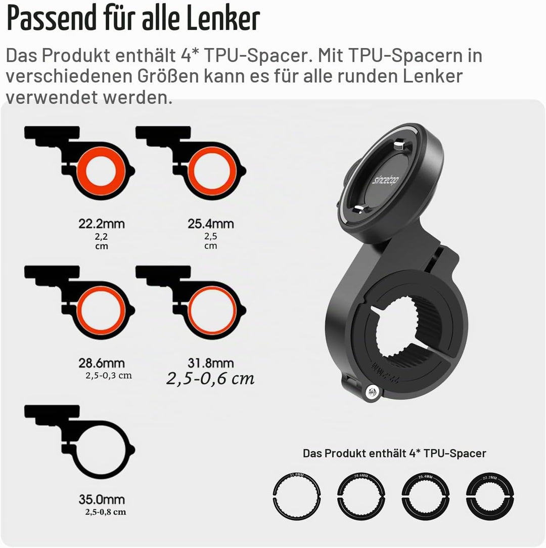 Handyhalterung Fahrrad,Motorrad Handyhalter mit universellem Adapter,Out-Front-Fahrradlenker halteru