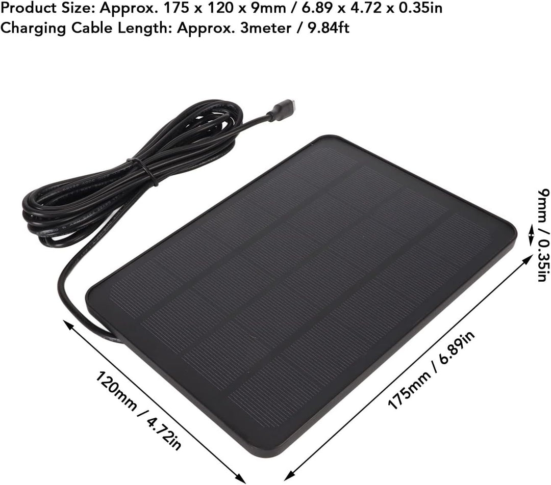 Kamera Solarpanel, IP65 Hocheffizienz 5V 4W monokristallines Silizium -Solarladegerät für Überwachun