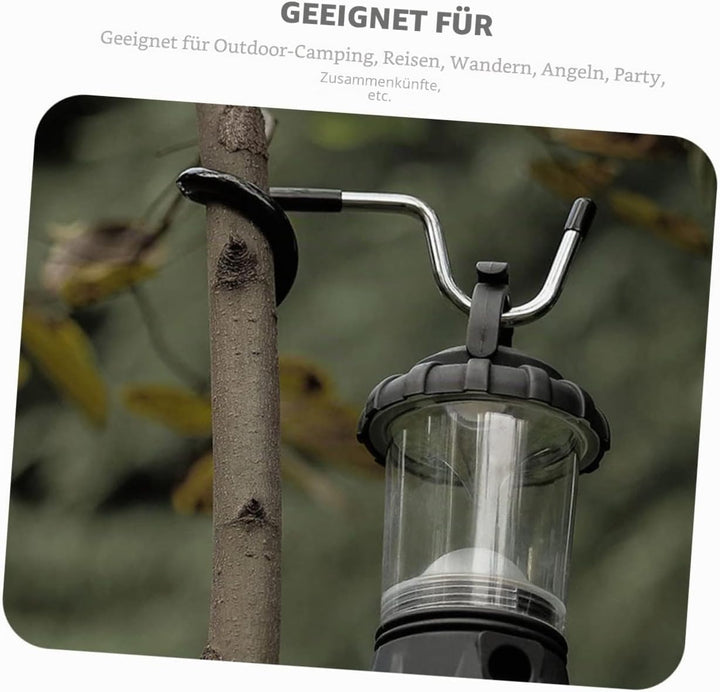 HEMOTON Laternenhaken Für Zeltstangen 3 Stück Camping Haken Ohne Bohren Universal Aufhänger Für Outd