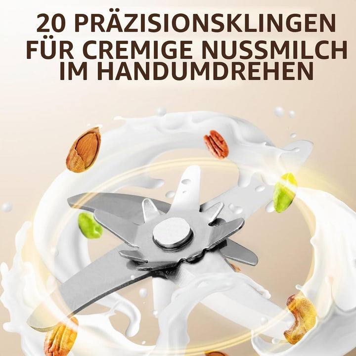 Sojamilch Maschine, Pflanzenmilchbereiter 1200ml - 7-in-1 für Mandel-, Hafer-, Nussmilch mit Selbstr