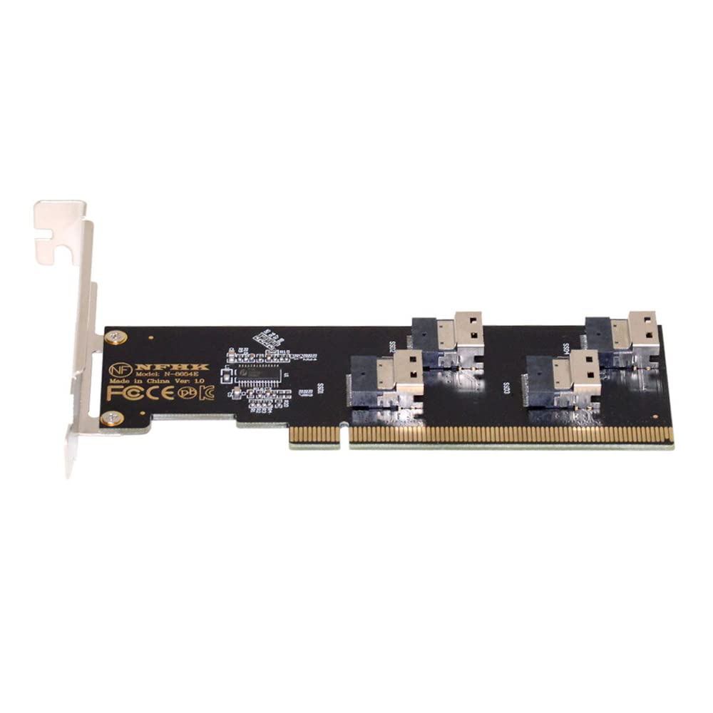 NFHK Four Slimline SFF-8654 4X 4 NVME auf PCIE Express 3.0 4.0 Raid Card VROC Raid0 Hyper Adapter Fo