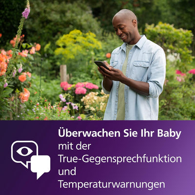 Philips Avent Connected Videophone SCD923/26, Babyphone mit Full HD-Kamera und Secure Connect-System