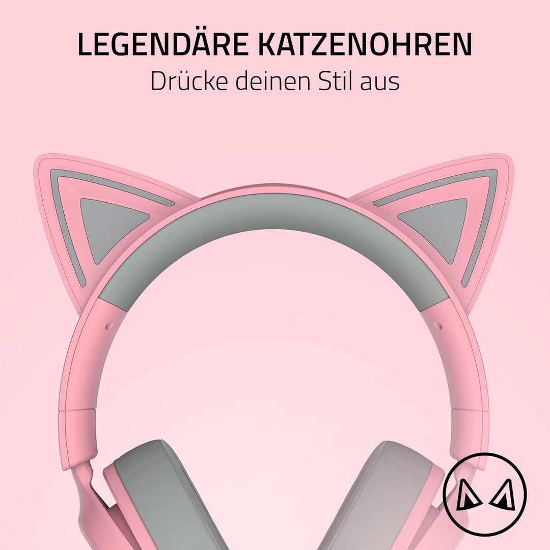 Razer Kraken Kitty V3 X - Kabelgebundenes Kitty-Headset für Gaming - Kultige Kitty-Ohren - 270g leic