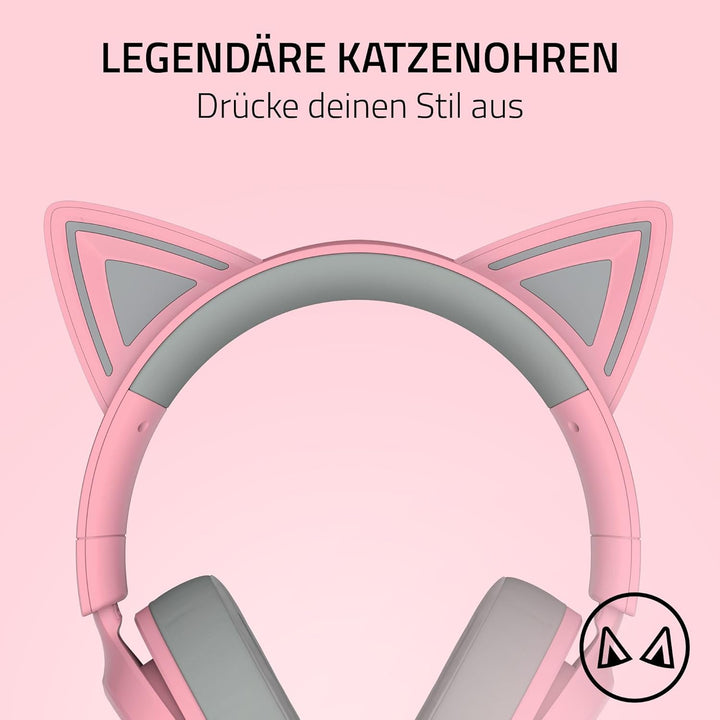 Razer Kraken Kitty V3 X - Kabelgebundenes Kitty-Headset für Gaming - Kultige Kitty-Ohren - 270g leic
