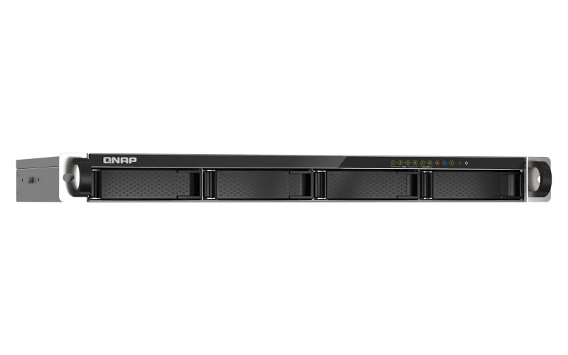 Qnap TS-435XeU-4G Rackmount-NAS mit 4 Einschüben 2,5GbE/10GbE-Konnektivität, M.2 NVMe SSD-Caching Bu