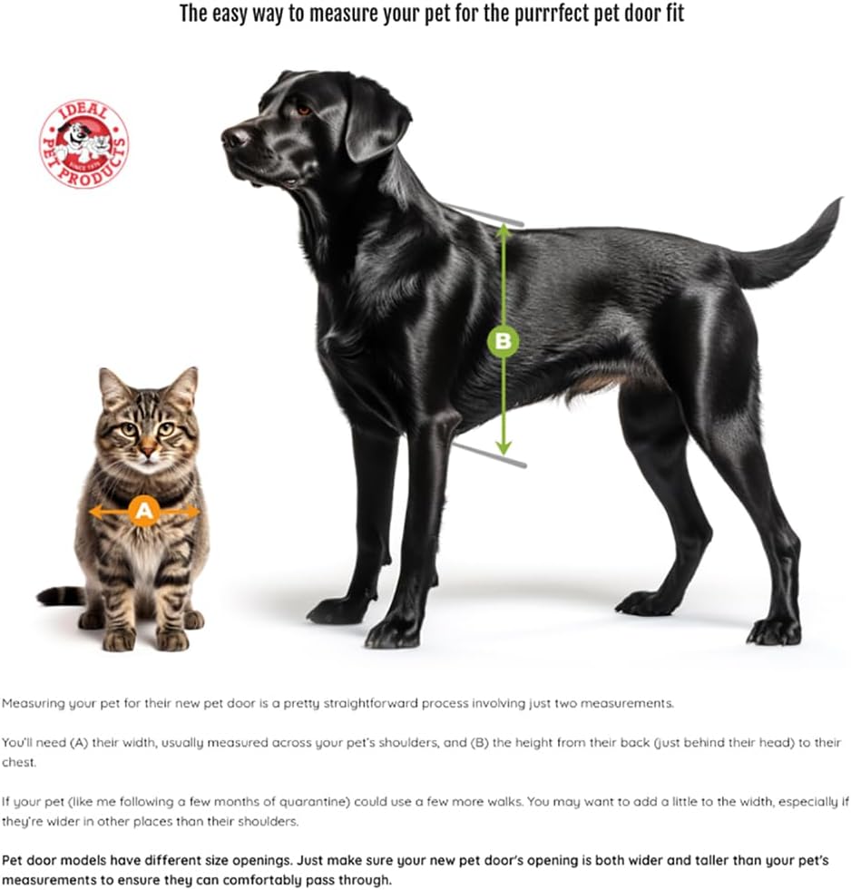 Ideal Pet Products Schiebefenster für Haustiere, Aluminium, verstellbare Breite 68,6 cm bis 81,3 cm,