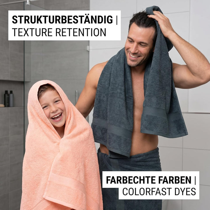 Betz 4 Stück Duschtücher Set Duschtuch Duschhandtuch Strandlaken Badetuch Palermo 100% Baumwolle Grö