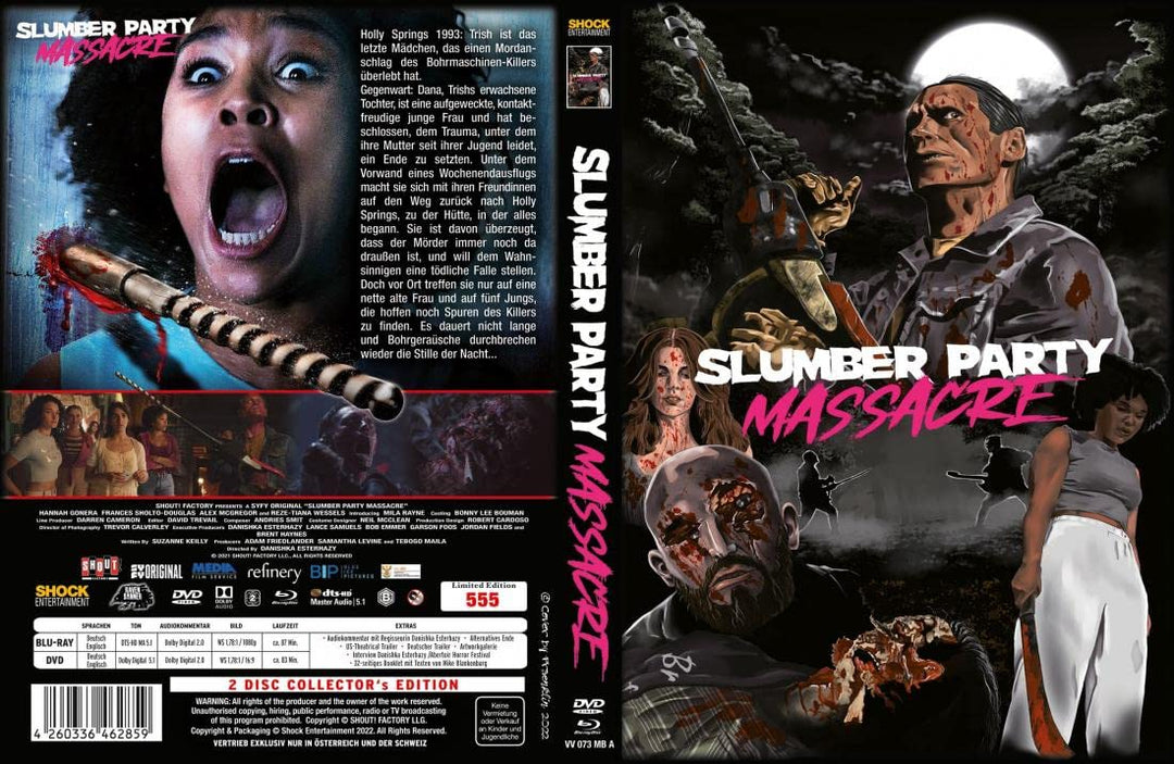 Slumber Party Massacre - 2021 - 2-Disc Mediabook - Cover A - limited 555er Blu-Ray + DVD Edition, DV