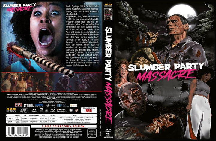 Slumber Party Massacre - 2021 - 2-Disc Mediabook - Cover A - limited 555er Blu-Ray + DVD Edition, DV