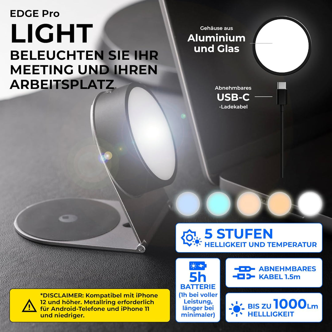 Rolling Square Edge Pro Full Kit – Magnetische Handyhalterung, Universelles Kabelloses Magnetisches