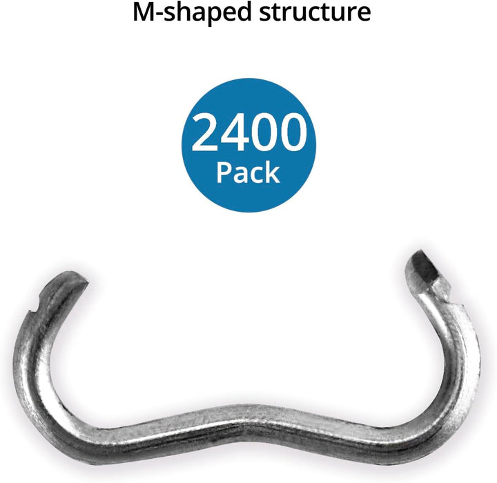 QWORK® 2400 Stück Zange Clips, Hog Ring, Hühnergeflecht, Käfigdraht, Lötverbindung, Schweissen, Repa