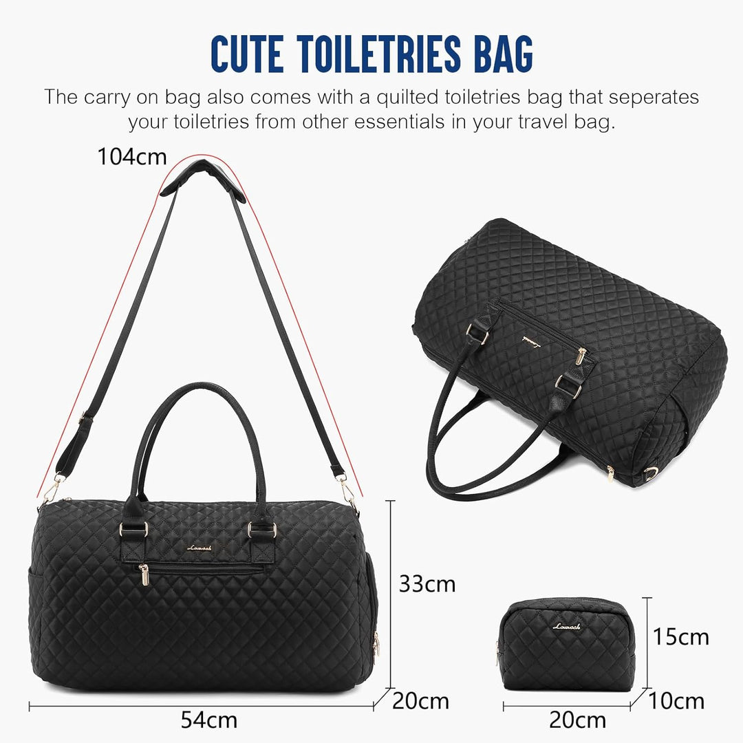 LOVEVOOK Sporttasche Reisetasche Damen, Weekender Travel Bag Kliniktasche Geburt mit Kulturtasche, S